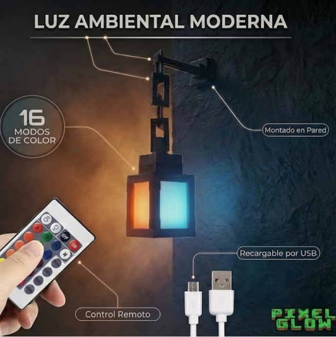 Lámpara de Luz Pixel Decorativa